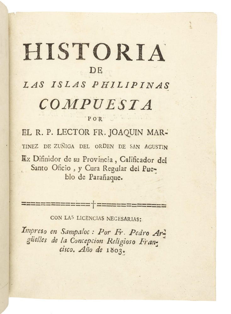 Historia de las Islas Philipinas.