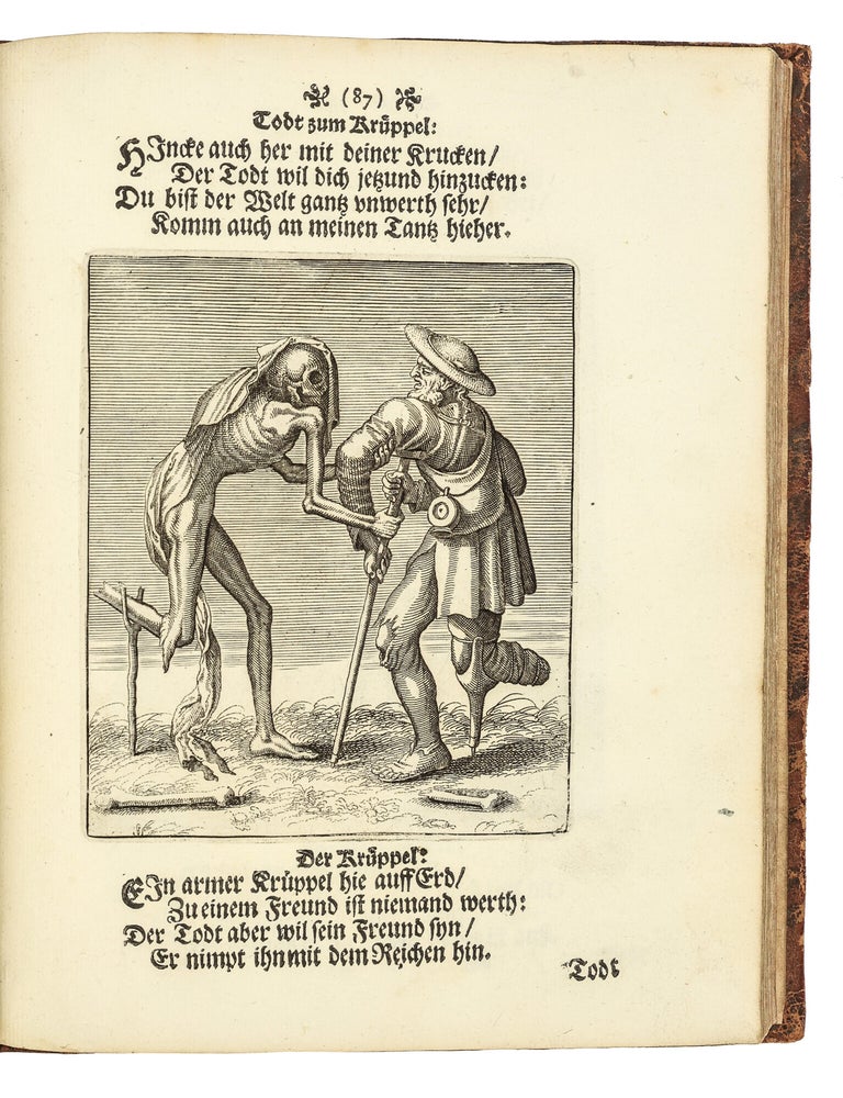 Todten-Tantz, wie derselbe in der l&ouml;blichen und weitber&uuml;hmten Stadt Basel als ein Spiegel menschlicher Beschaffenheit gantz k&uuml;nstlich gemahlet und zu sehen ist. Mit beygef&uuml;gten aus H. Schrifft und denen alten Kirchenlehrern gezogenen Erinnerungen vom Todt, Aufferstehung, J&uuml;ngsten Gericht, Verdamnuss der Gottlosen und dem ewigen Leben. Nach dem Original in Kupffer gebracht und heraus gegeben durch Matth. Merians sel. Erben