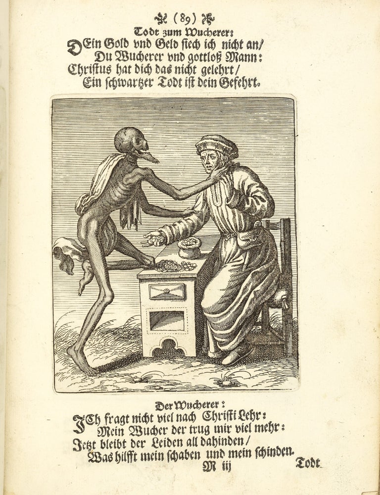 Todten-Tantz, wie derselbe in der l&ouml;blichen und weitber&uuml;hmten Stadt Basel als ein Spiegel menschlicher Beschaffenheit gantz k&uuml;nstlich gemahlet und zu sehen ist. Mit beygef&uuml;gten aus H. Schrifft und denen alten Kirchenlehrern gezogenen Erinnerungen vom Todt, Aufferstehung, J&uuml;ngsten Gericht, Verdamnuss der Gottlosen und dem ewigen Leben. Nach dem Original in Kupffer gebracht und heraus gegeben durch Matth. Merians sel. Erben
