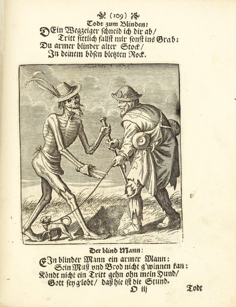 Todten-Tantz, wie derselbe in der l&ouml;blichen und weitber&uuml;hmten Stadt Basel als ein Spiegel menschlicher Beschaffenheit gantz k&uuml;nstlich gemahlet und zu sehen ist. Mit beygef&uuml;gten aus H. Schrifft und denen alten Kirchenlehrern gezogenen Erinnerungen vom Todt, Aufferstehung, J&uuml;ngsten Gericht, Verdamnuss der Gottlosen und dem ewigen Leben. Nach dem Original in Kupffer gebracht und heraus gegeben durch Matth. Merians sel. Erben