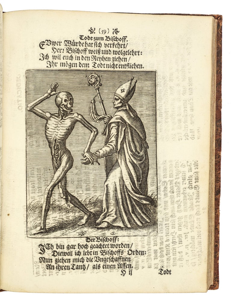 Todten-Tantz, wie derselbe in der l&ouml;blichen und weitber&uuml;hmten Stadt Basel als ein Spiegel menschlicher Beschaffenheit gantz k&uuml;nstlich gemahlet und zu sehen ist. Mit beygef&uuml;gten aus H. Schrifft und denen alten Kirchenlehrern gezogenen Erinnerungen vom Todt, Aufferstehung, J&uuml;ngsten Gericht, Verdamnuss der Gottlosen und dem ewigen Leben. Nach dem Original in Kupffer gebracht und heraus gegeben durch Matth. Merians sel. Erben