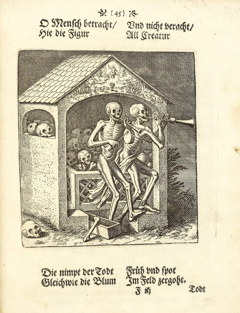 Todten-Tantz, wie derselbe in der l&ouml;blichen und weitber&uuml;hmten Stadt Basel als ein Spiegel menschlicher Beschaffenheit gantz k&uuml;nstlich gemahlet und zu sehen ist. Mit beygef&uuml;gten aus H. Schrifft und denen alten Kirchenlehrern gezogenen Erinnerungen vom Todt, Aufferstehung, J&uuml;ngsten Gericht, Verdamnuss der Gottlosen und dem ewigen Leben. Nach dem Original in Kupffer gebracht und heraus gegeben durch Matth. Merians sel. Erben