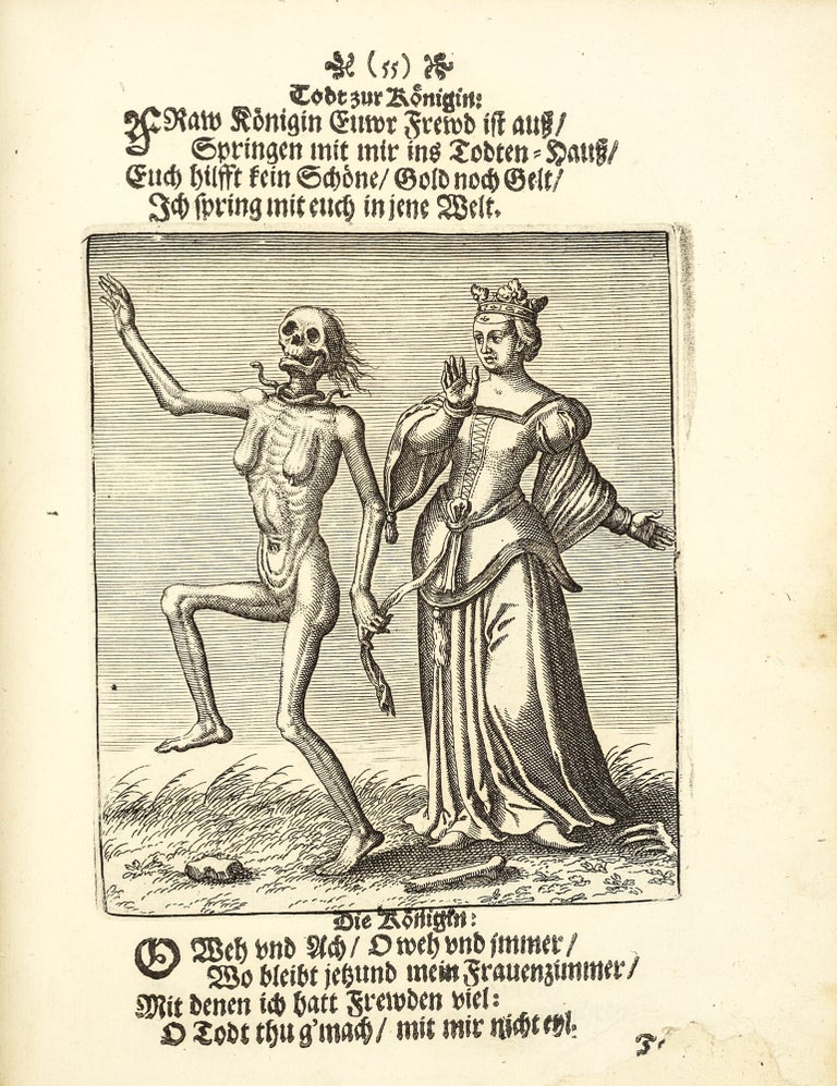 Todten-Tantz, wie derselbe in der löblichen und weitberühmten Stadt Basel als ein Spiegel menschlicher Beschaffenheit gantz künstlich gemahlet und zu sehen ist. Mit beygefügten aus H. Schrifft und denen alten Kirchenlehrern gezogenen Erinnerungen vom Todt, Aufferstehung, Jüngsten Gericht, Verdamnuss der Gottlosen und dem ewigen Leben. Nach dem Original in Kupffer gebracht und heraus gegeben durch Matth. Merians sel. Erben