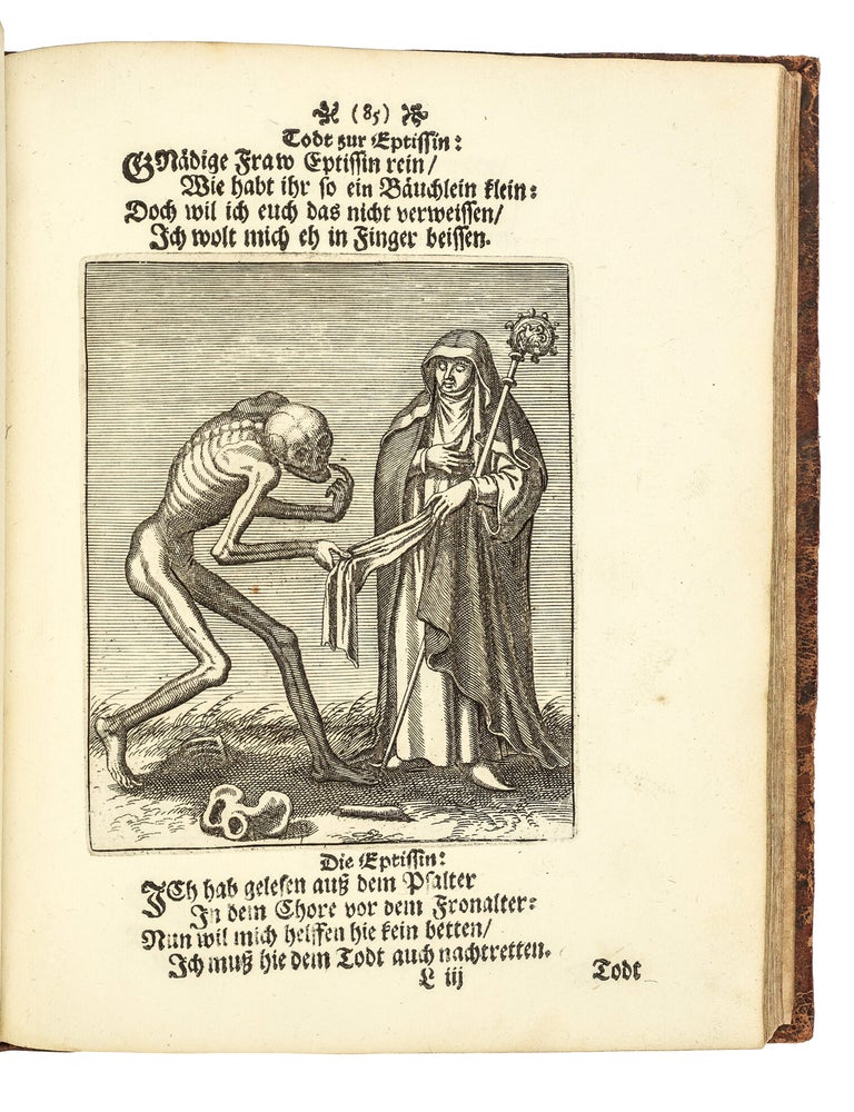 Todten-Tantz, wie derselbe in der l&ouml;blichen und weitber&uuml;hmten Stadt Basel als ein Spiegel menschlicher Beschaffenheit gantz k&uuml;nstlich gemahlet und zu sehen ist. Mit beygef&uuml;gten aus H. Schrifft und denen alten Kirchenlehrern gezogenen Erinnerungen vom Todt, Aufferstehung, J&uuml;ngsten Gericht, Verdamnuss der Gottlosen und dem ewigen Leben. Nach dem Original in Kupffer gebracht und heraus gegeben durch Matth. Merians sel. Erben